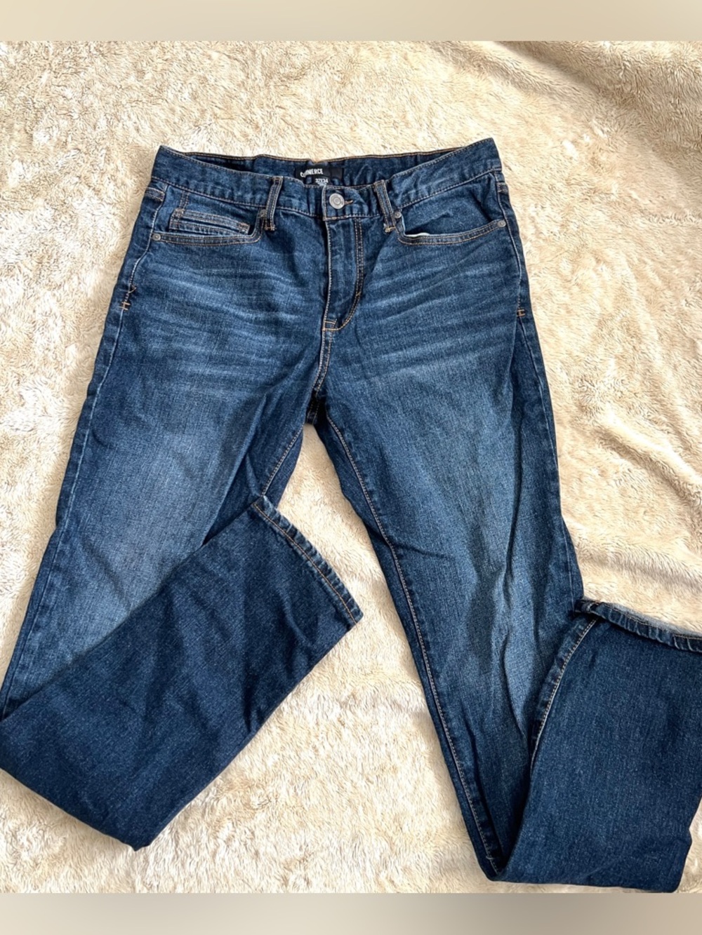 COMMERCE Men's Blue Casual Straight Leg Jeans Size 32x34